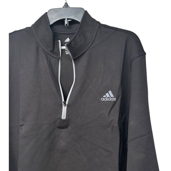 Adidas Golf Men’s ¼ 3 stripe top, Black, XL - Picture 3 of 11
